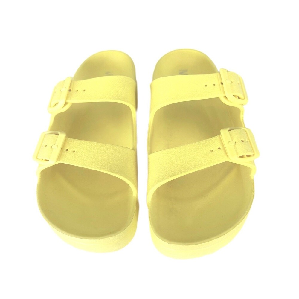 MIA Jasmin Dual Buckle Slide Sandals Bright Yellow Women's US 8 EU 39 UK 6